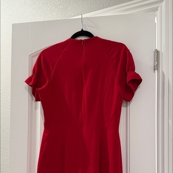 NWT Black Halo Red Sheath Dress, Made in Los Angeles Structured Cocktail or Work - Picture 7 of 9